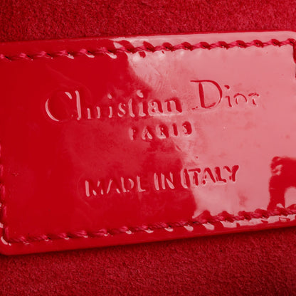 Christian Dior Pink Cannage Patent Leather Mini Lady Dior Bag