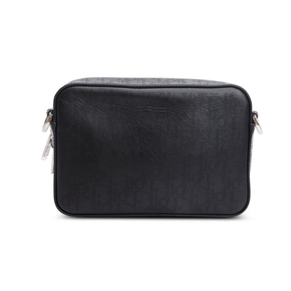 Christian Dior 2022 Black Oblique Galaxy Leather Safari Messenger Pouch