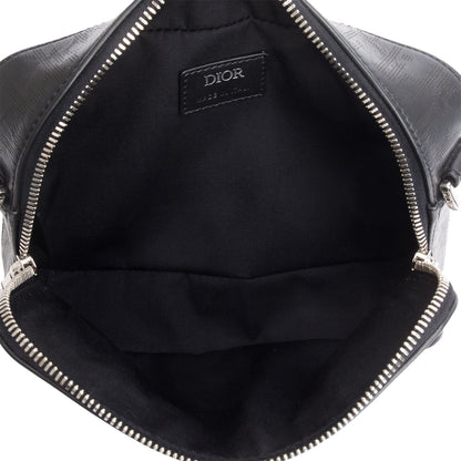 Christian Dior 2022 Black Oblique Galaxy Leather Safari Messenger Pouch