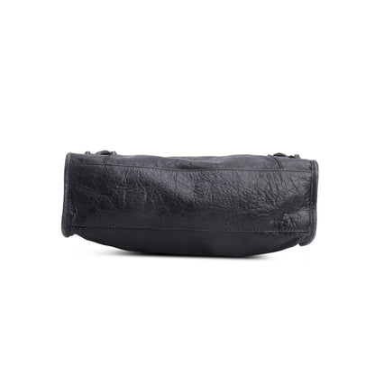 Balenciaga 2024 Black Arena Leather Small Le City Bag