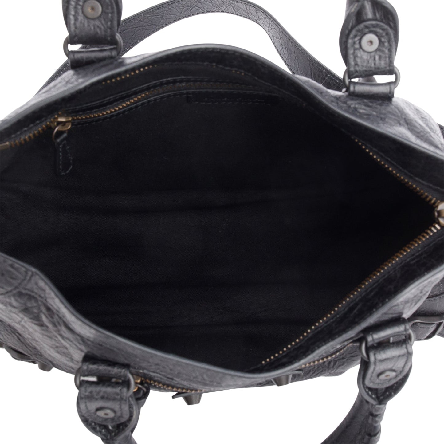 Balenciaga 2024 Black Arena Leather Small Le City Bag