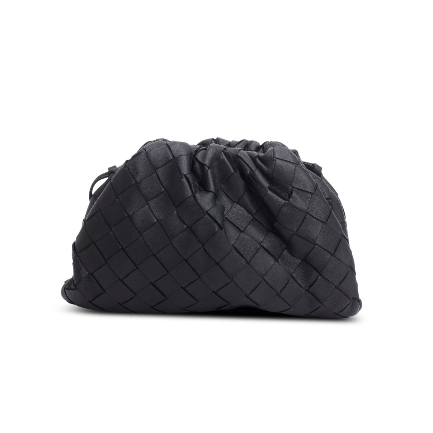 Bottega Veneta Blsck Calfskin Intrecciato Leather The Mini Pouch
