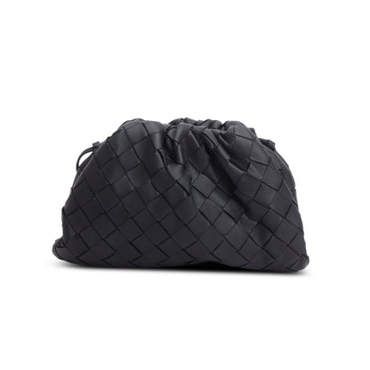 Bottega Veneta Blsck Calfskin Intrecciato Leather The Mini Pouch