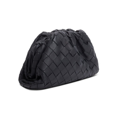 Bottega Veneta Blsck Calfskin Intrecciato Leather The Mini Pouch