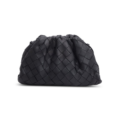 Bottega Veneta Blsck Calfskin Intrecciato Leather The Mini Pouch