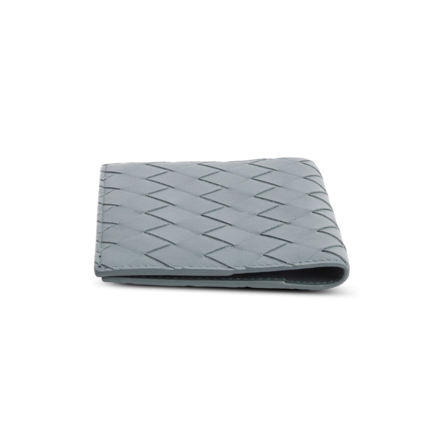 Bottega Veneta Grey Intrecciato Leather Passport Case
