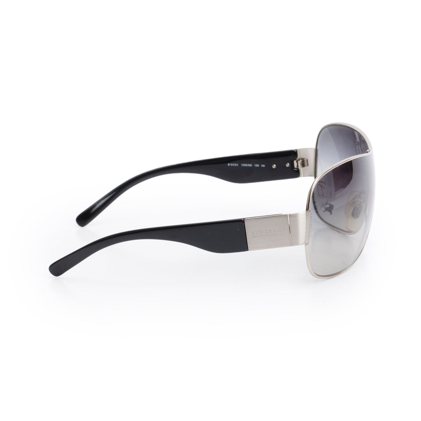Burberry BE 3024 Black Acetate Logo Shield Sunglasses