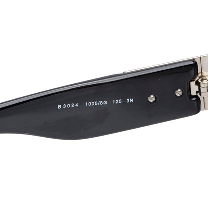Burberry BE 3024 Black Acetate Logo Shield Sunglasses