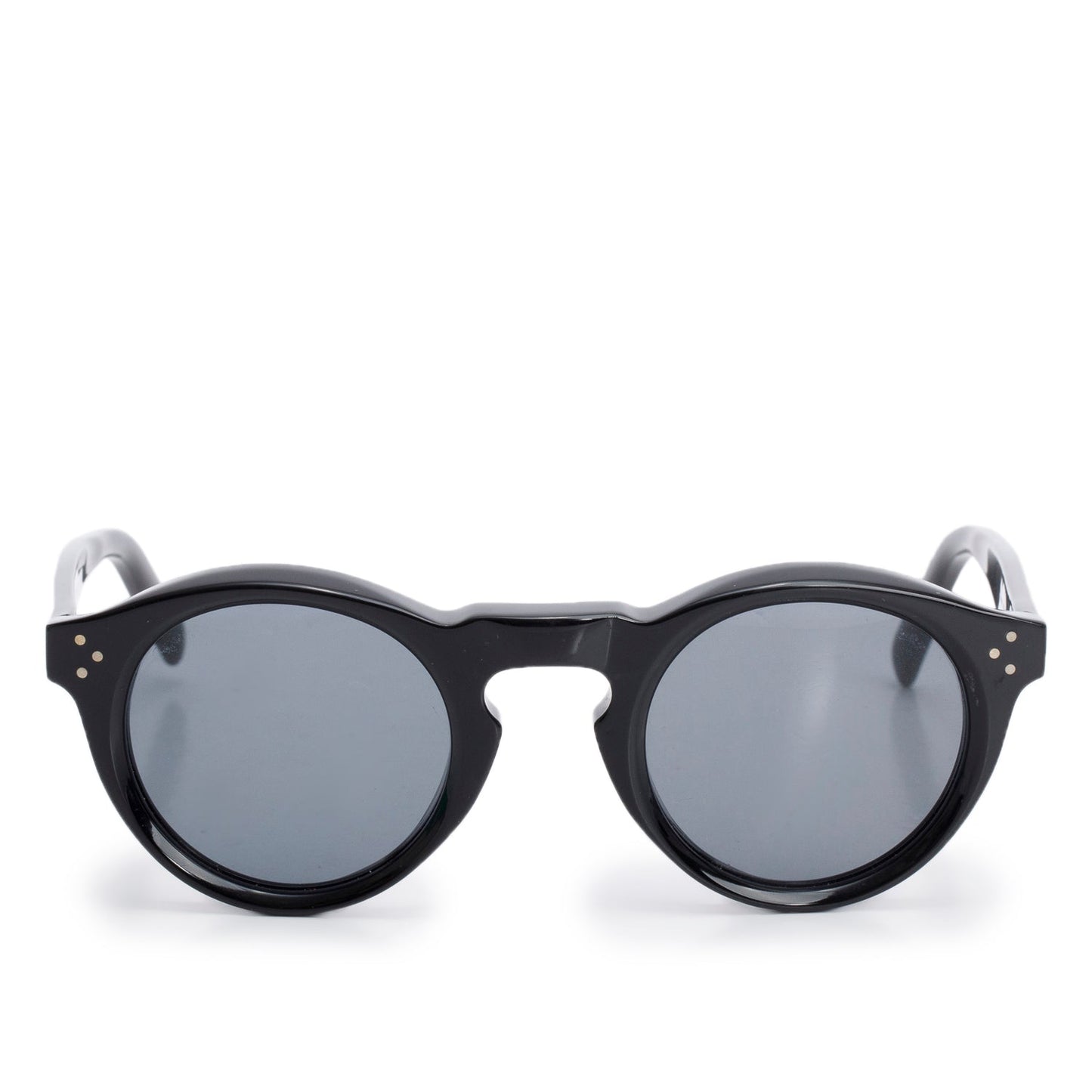Celine CL41370/S Black Acetate Bevel Cat Round Sunglasses
