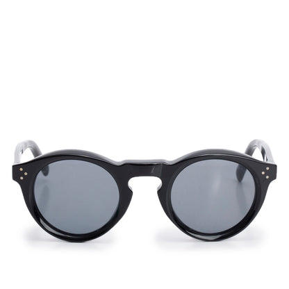 Celine CL41370/S Black Acetate Bevel Cat Round Sunglasses