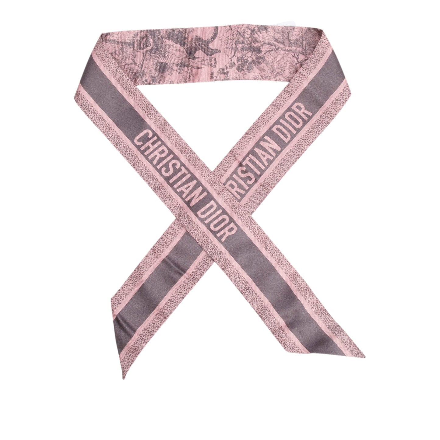 Christian Dior Pink Toile de Jouy Sauvage Mitzah Scarf
