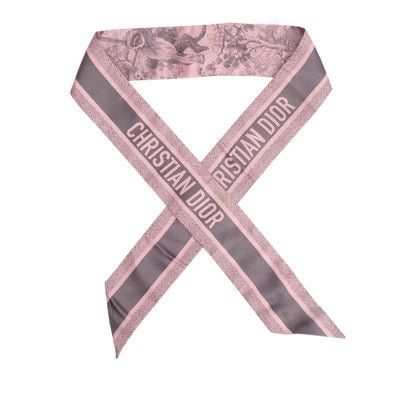 Christian Dior Pink Toile de Jouy Sauvage Mitzah Scarf