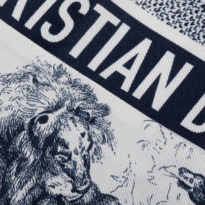 Christian Dior Navy Toile de Jouy Sauvage Mitzah Scarf