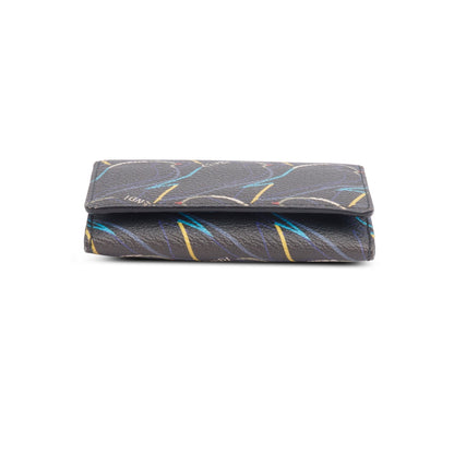 Fendi Grey Vitello Elite QuTweet Compact Wallet
