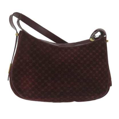 Luxury CELINE Macadam Canvas Shoulder Bag Red  64736