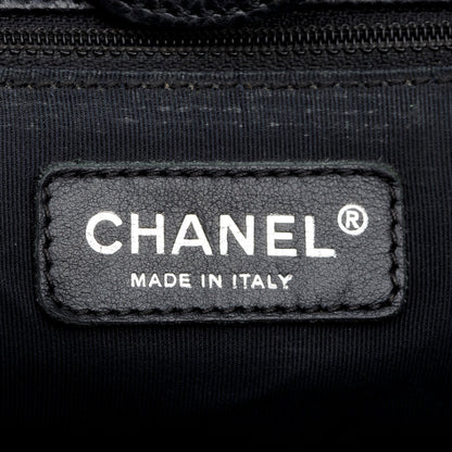 Chanel Black Caviar Quilted Petite Shopping Tote PST