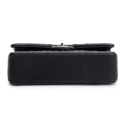 Chanel Black Quilted Lambskin Leather Classic Medium Double Flap Bag