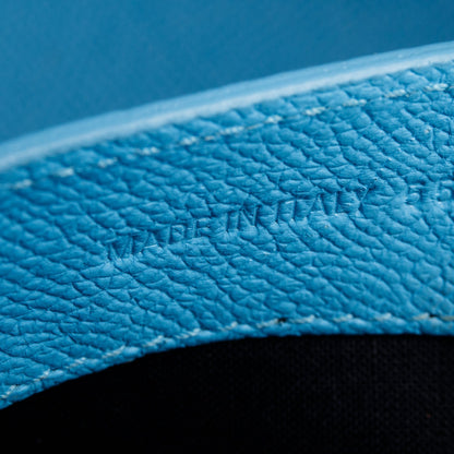 Balenciaga Blue Calfskin Logo S Ville Top Handle Bag