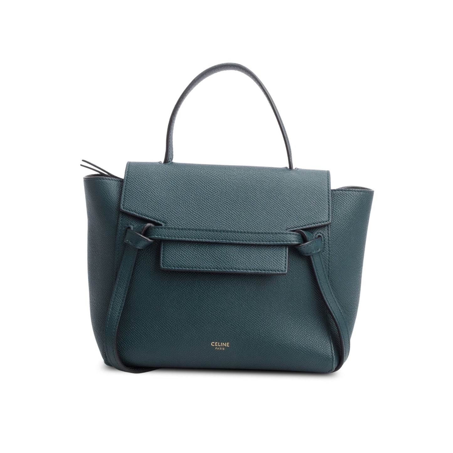 Celine Green Grained Calfskin Leather Nano Belt Bag