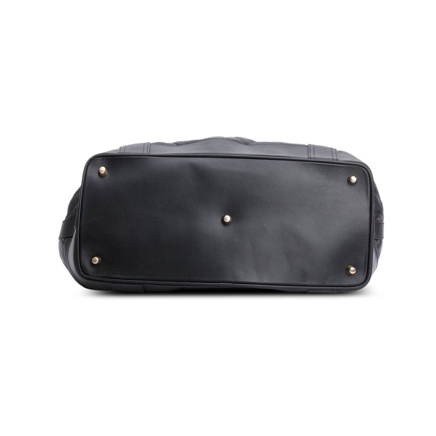 Burberry Black Quilted Calfskin Leather Beaton Bag