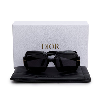 Christian Dior Black Acetate DiorSignature S1U Oversized Sunglasses