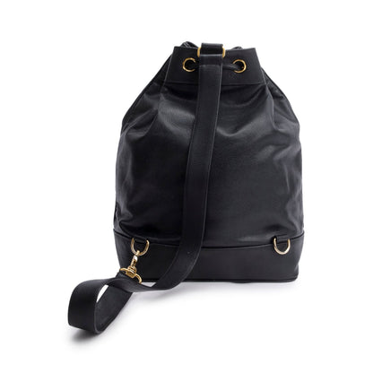 Chanel Black Caviar Drawstring Sling Bag