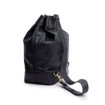 Chanel Black Caviar Drawstring Sling Bag