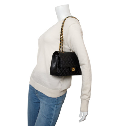 Chanel Black Caviar Classic Medium Double Flap Bag
