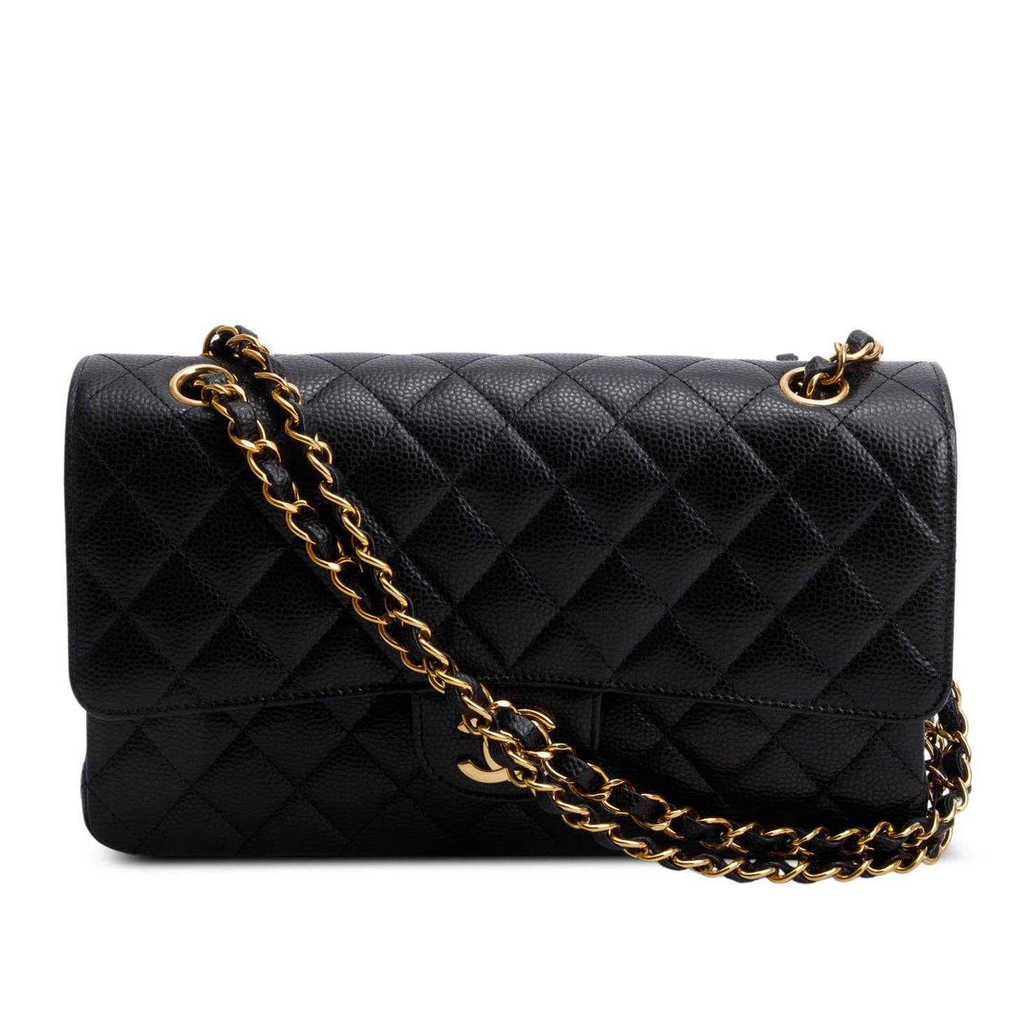 Chanel Black Caviar Classic Medium Double Flap Bag