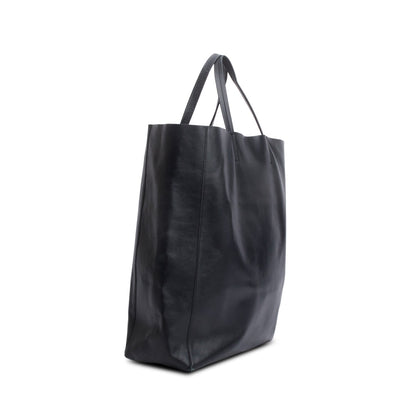 Celine Black Leather Vertical Cabas Large Tote