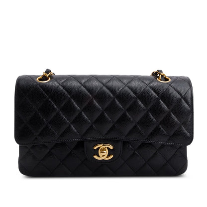 Chanel Black Caviar Classic Medium Double Flap Bag