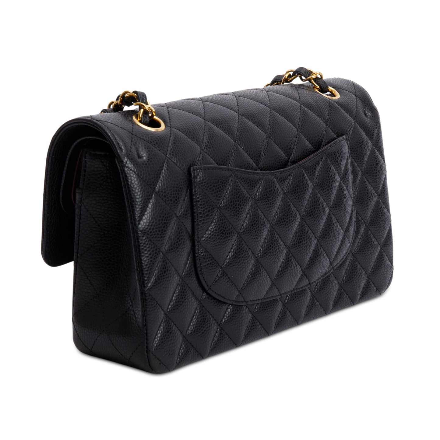 Chanel Black Caviar Classic Medium Double Flap Bag