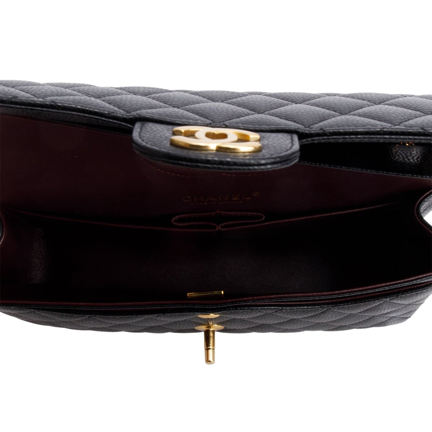 Chanel Black Caviar Classic Medium Double Flap Bag