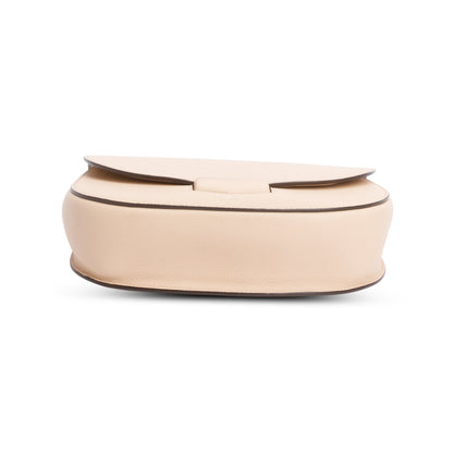 Celine Beige Grained Calfskin Medium Trotteur Crossbody Bag