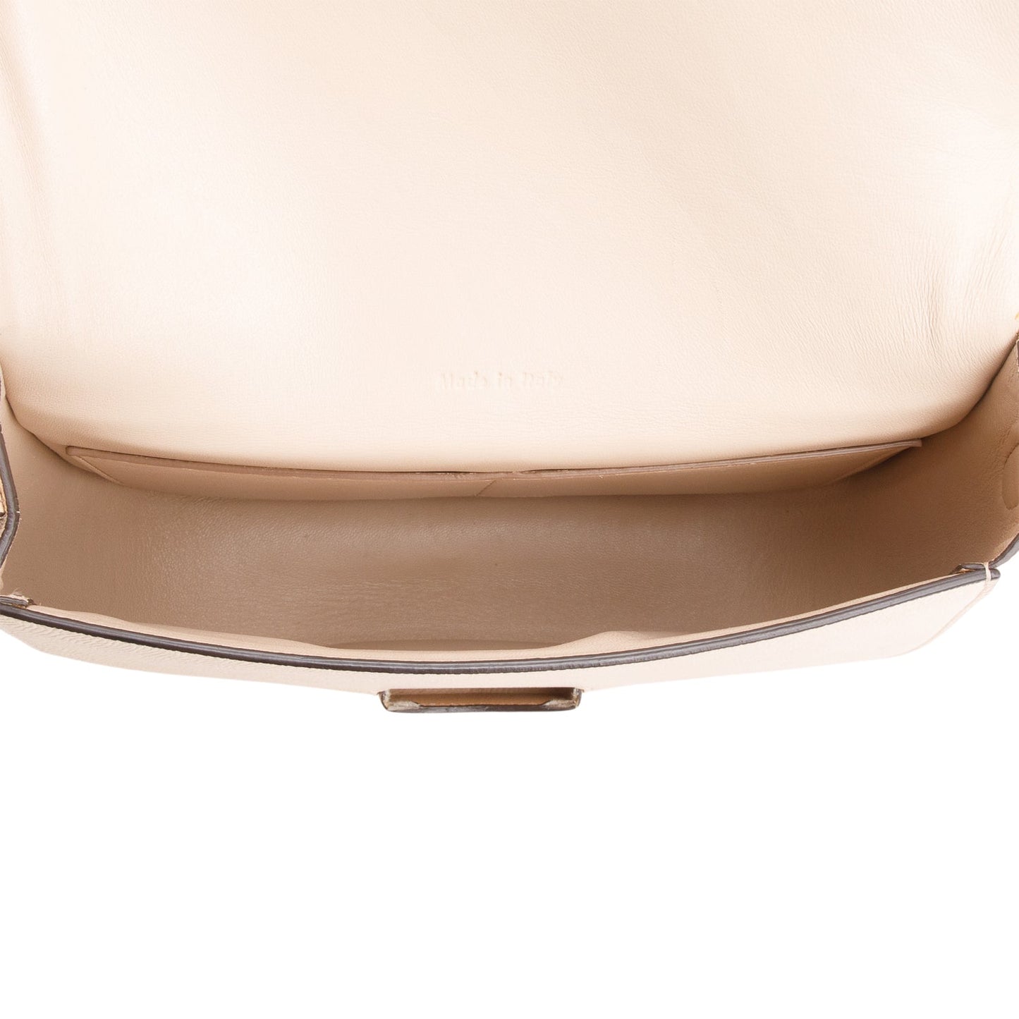 Celine Beige Grained Calfskin Medium Trotteur Crossbody Bag