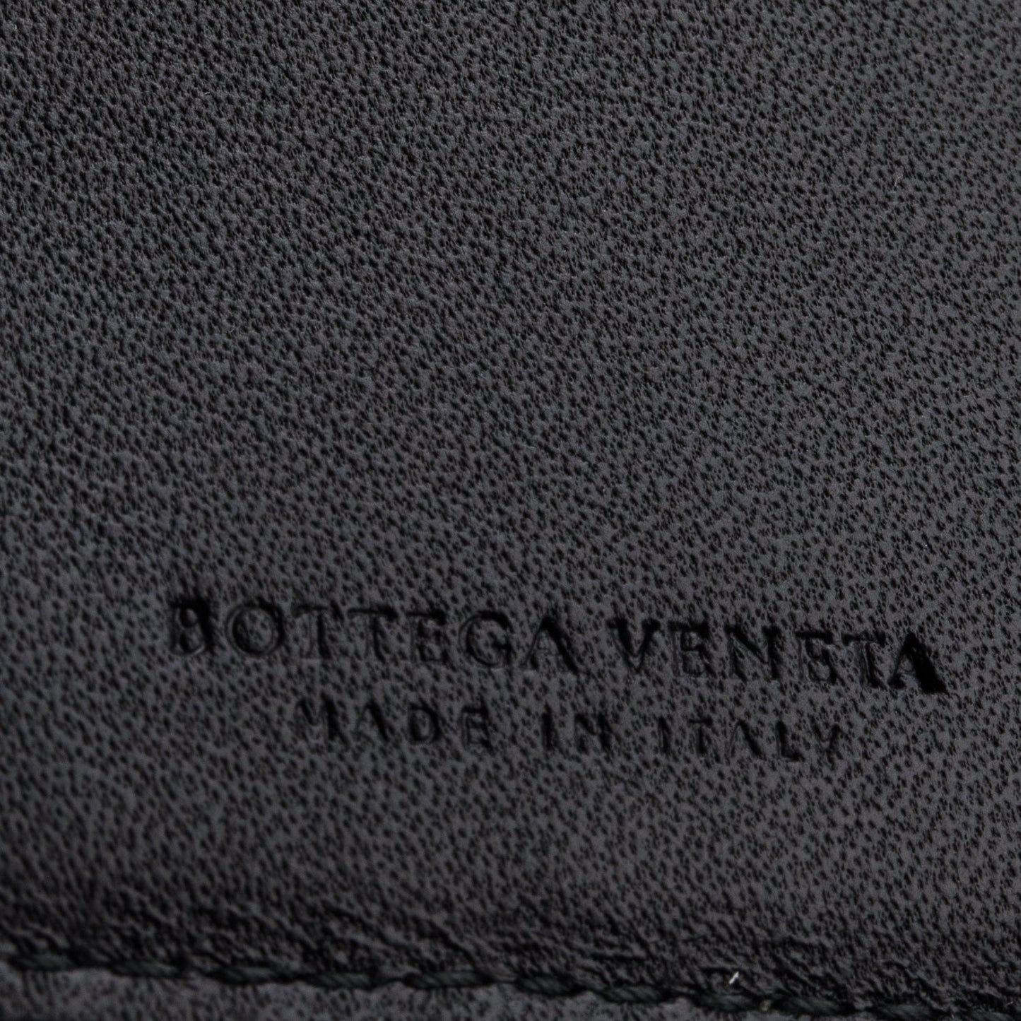 Bottega Veneta Black Intrecciato Calfskin Leather Bi-Fold Compact Wallet