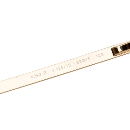 Chanel 4092-B Brown Tinted Gold-Tone Metal Frameless CC Logo Sunglasses