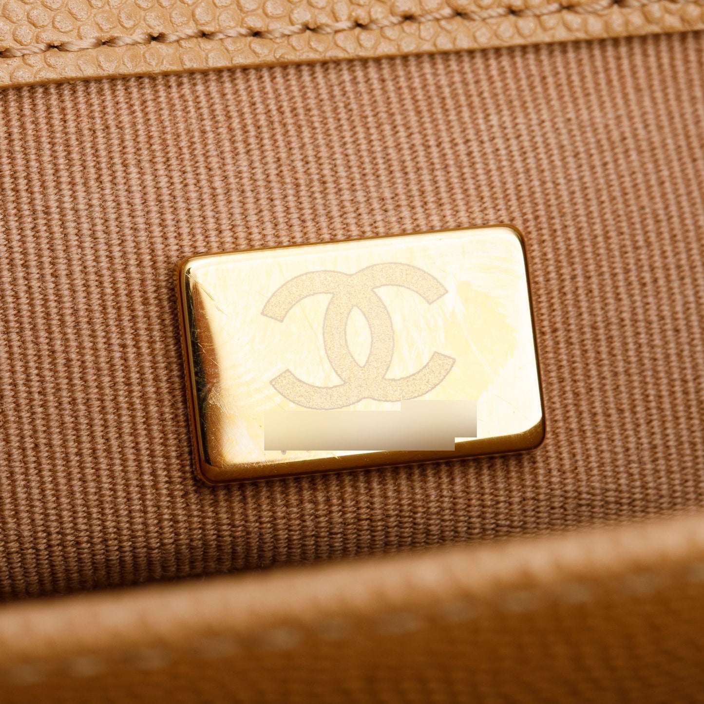 Chanel 2021 Beige Caviar Mini Messenger Bag