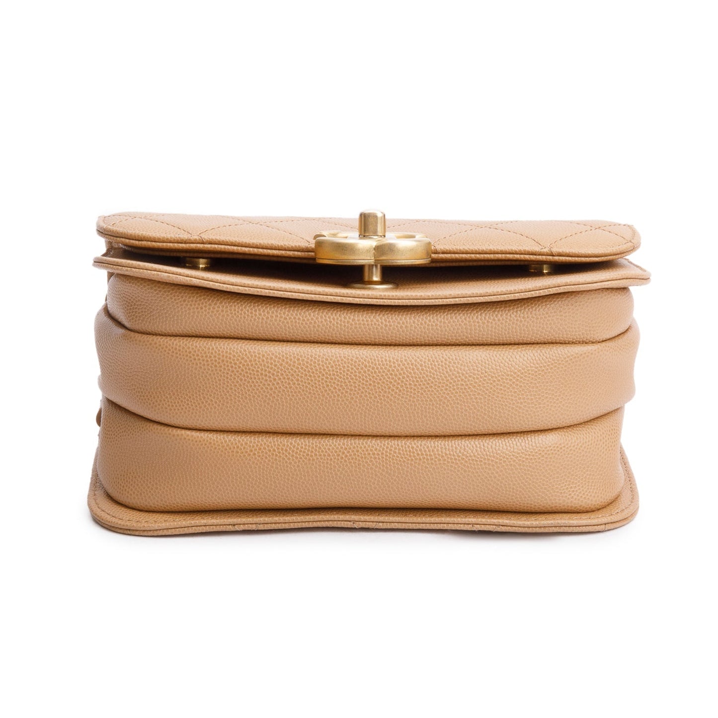 Chanel 2021 Beige Caviar Mini Messenger Bag