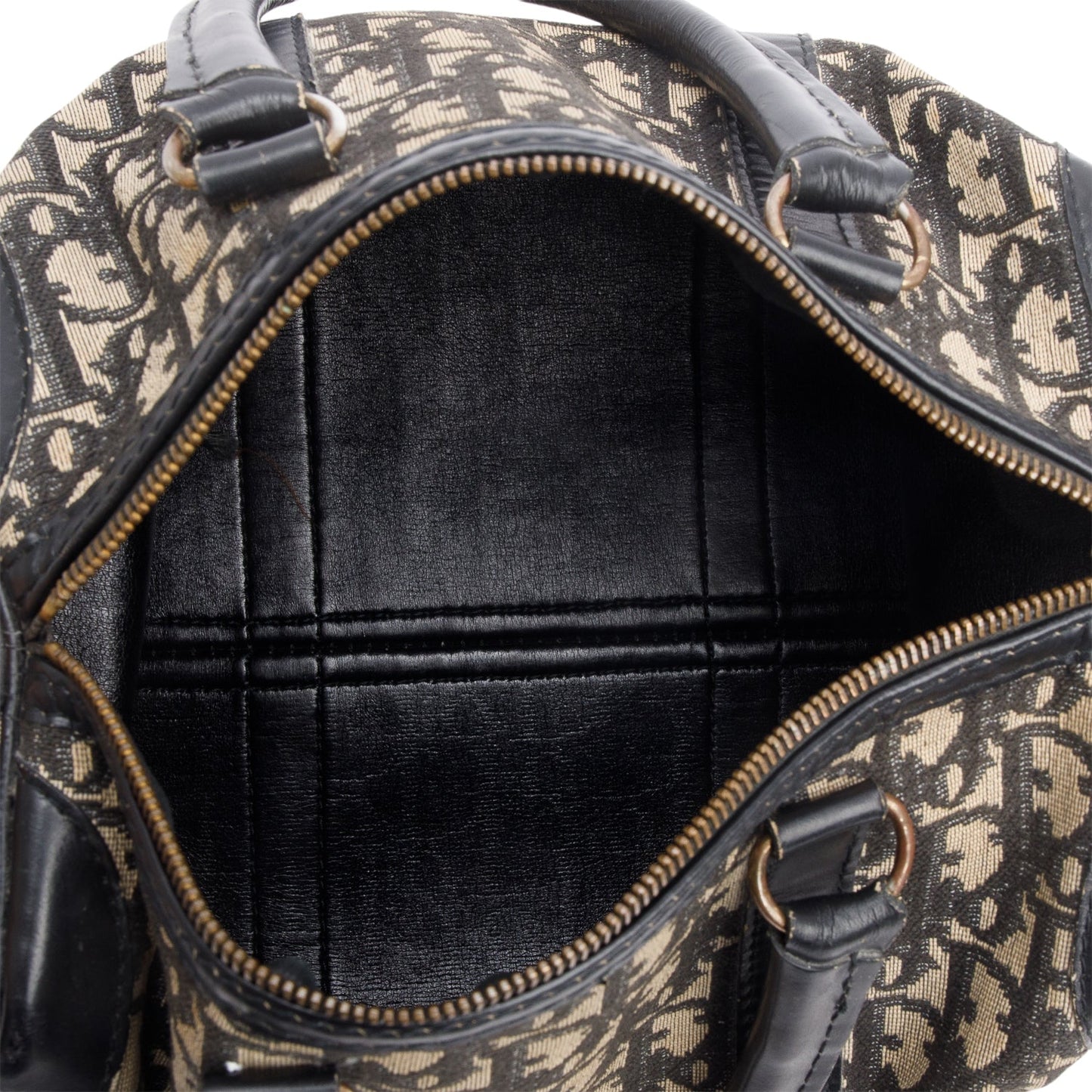 Christian Dior Navy Diorissimo Small Boston Bag