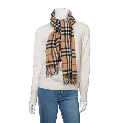 Burberry Brown House Check Wool Scarf