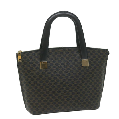 Luxury CELINE Macadam Canvas Hand Bag PVC Brown Black  64963