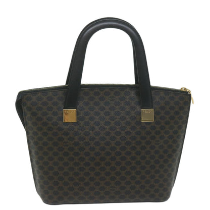 Luxury CELINE Macadam Canvas Hand Bag PVC Brown Black  64963