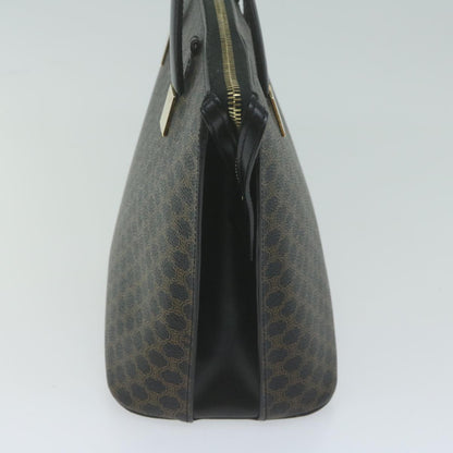 Luxury CELINE Macadam Canvas Hand Bag PVC Brown Black  64963