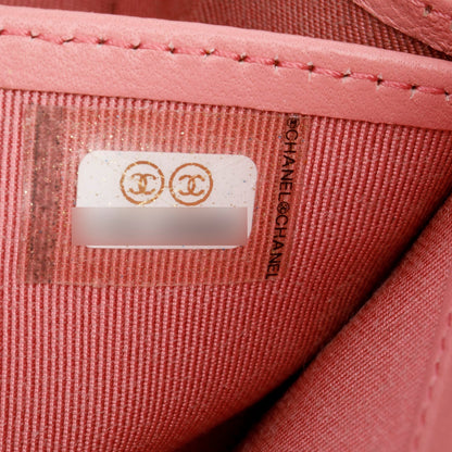 Chanel Pink Lambskin Leather Classic Long Zipped Wallet