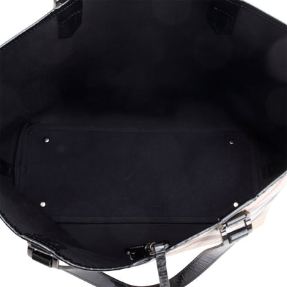Burberry Super Nova Check Black Patent Leather Trim Large Nickie Tote Bag