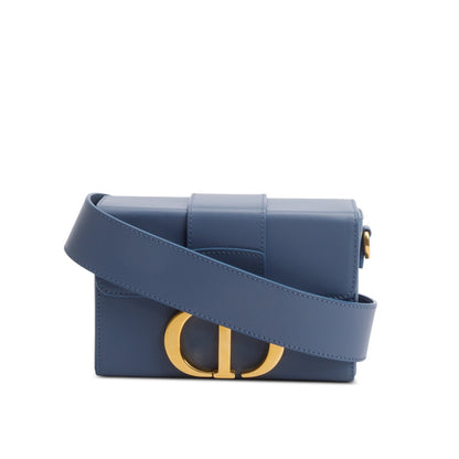 Christian Dior 2020 Blue Leather 30 Montaigne Box Bag