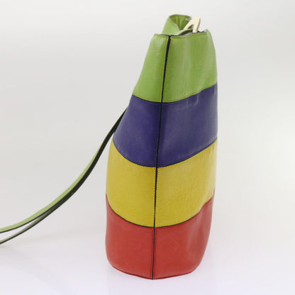 Luxury CELINE Shoulder Bag Leather Red Blue Green  65025