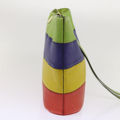 Luxury CELINE Shoulder Bag Leather Red Blue Green  65025