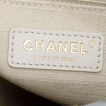 Chanel Blue Mixed Fibers Small Deauville Tote
